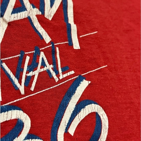 Vintage 1980s Relay Carnival 1986 Red Running Marathon tshirt - Picture 6 of 7